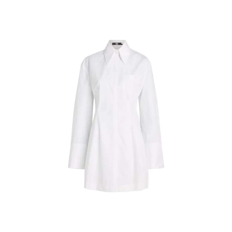 KARL LAGERFELD X Amber Valletta Poplin Shirtdress-0