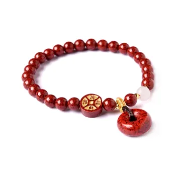 Lingfei Cinnabar Jade Bracelets Unisex