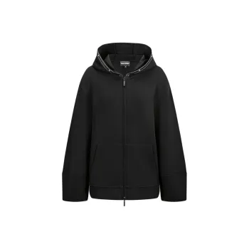 EMPORIO ARMANI Eagle-logo Zip-up Hoodie