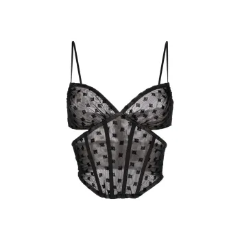 Misbhv Monogrammed Corset Top
