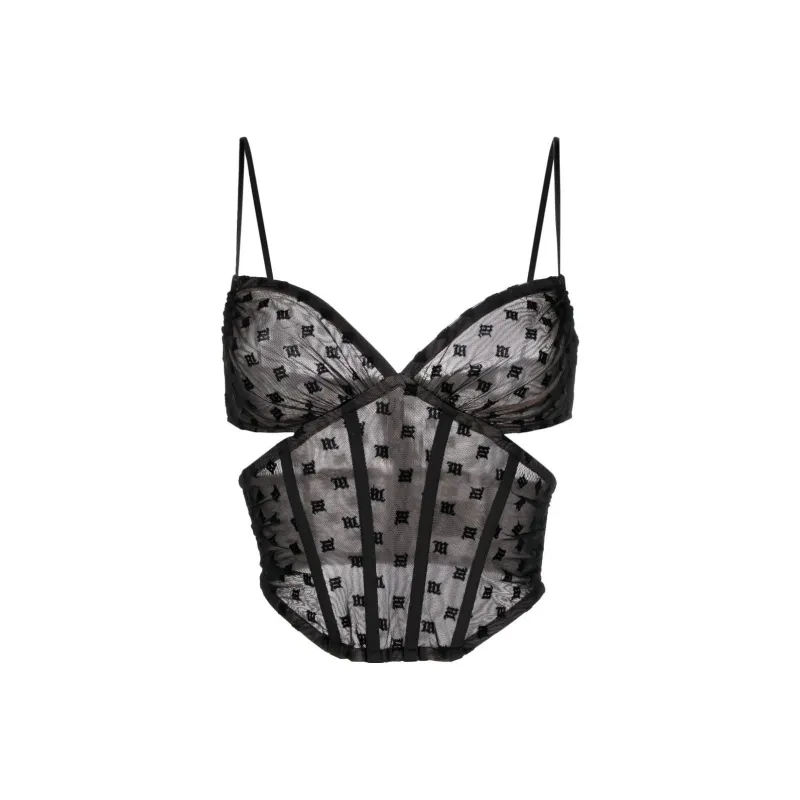Misbhv Mesh Monogram Corset Top-0