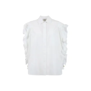 MaxMara Pleiadi Buttoned Ruffle Sleeved Shirt