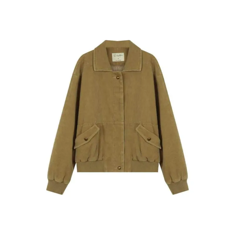 SOLIGHTER Jackets Coats Women's Silver Apricot Yellow-0