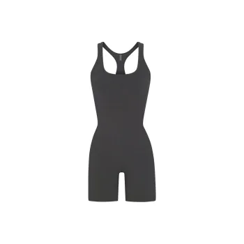 SKIMS OUTDOOR MID THIGH ONESIE Bodysuits Women's Ash/Gray Ash