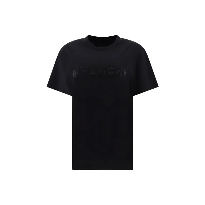 Givenchy Logo Embellished Crewneck T Shirt-0