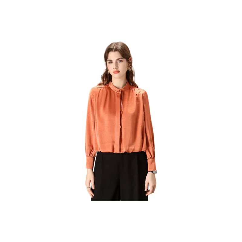 FENHONGMALI Shirt Women's Orange-0