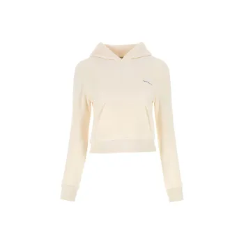 SPORTY & RICH Logo Embroidered Jersey Fleece Sweatshirt