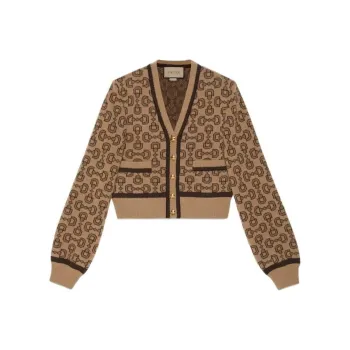 GUCCI Horsebit Intarsia knit Cardigan
