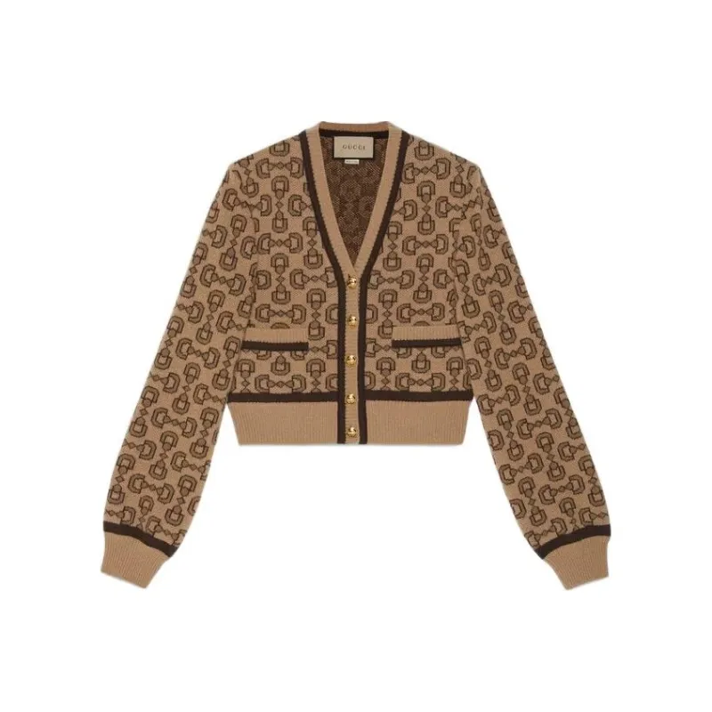GUCCI Horsebit Intarsia knit Cardigan-0