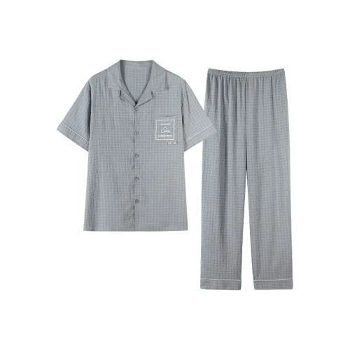 FENTENGCARE Pajama Set Men's Gray