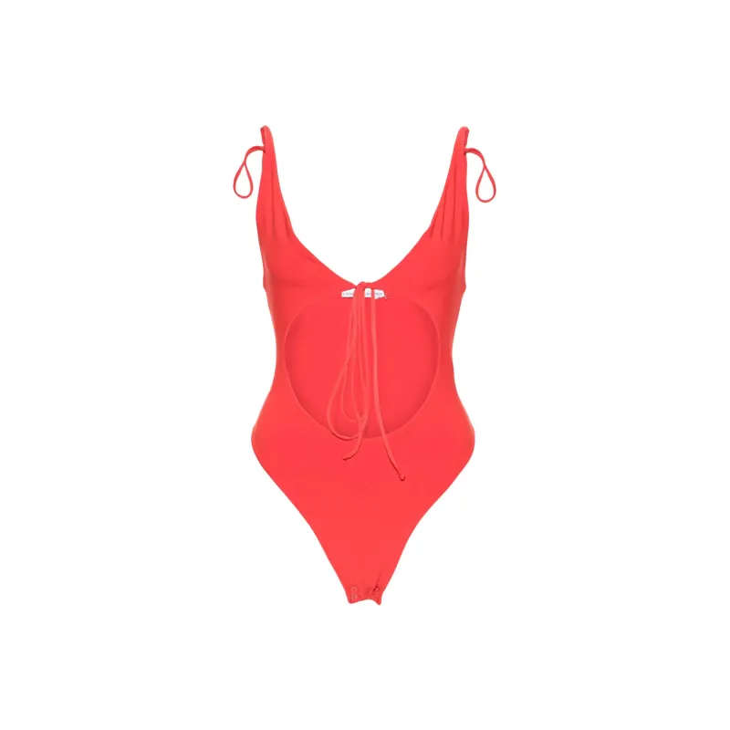 Aleksandre Akhalkatsishvili Cut out Tie fastening Bodysuit-0