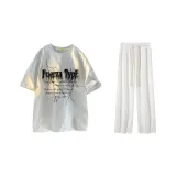 Clothing Set (White Top+White Pants)