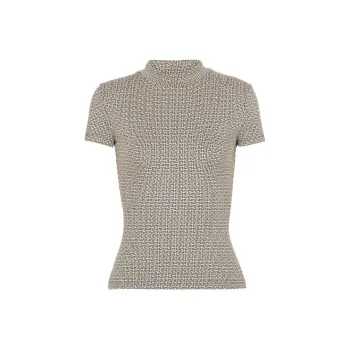 BALMAIN Monogram jacquard Knitted Top