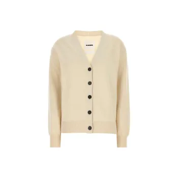 JIL SANDER V Neck Knitted Cardigan