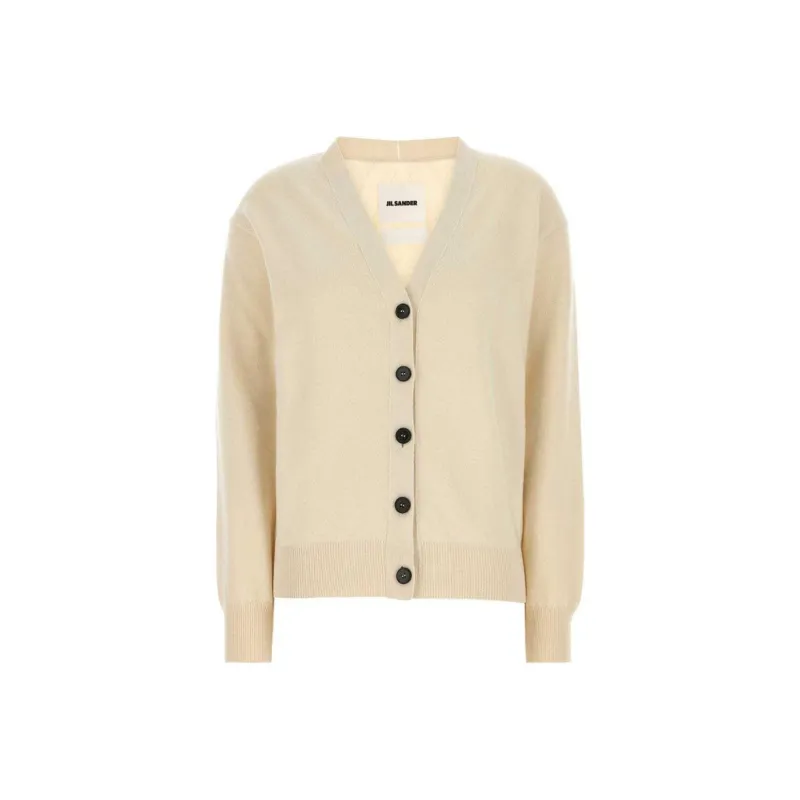 JIL SANDER V Neck Knitted Cardigan-0