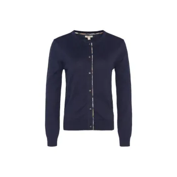 BARBOUR Logo Plaque Button Up Cardigan