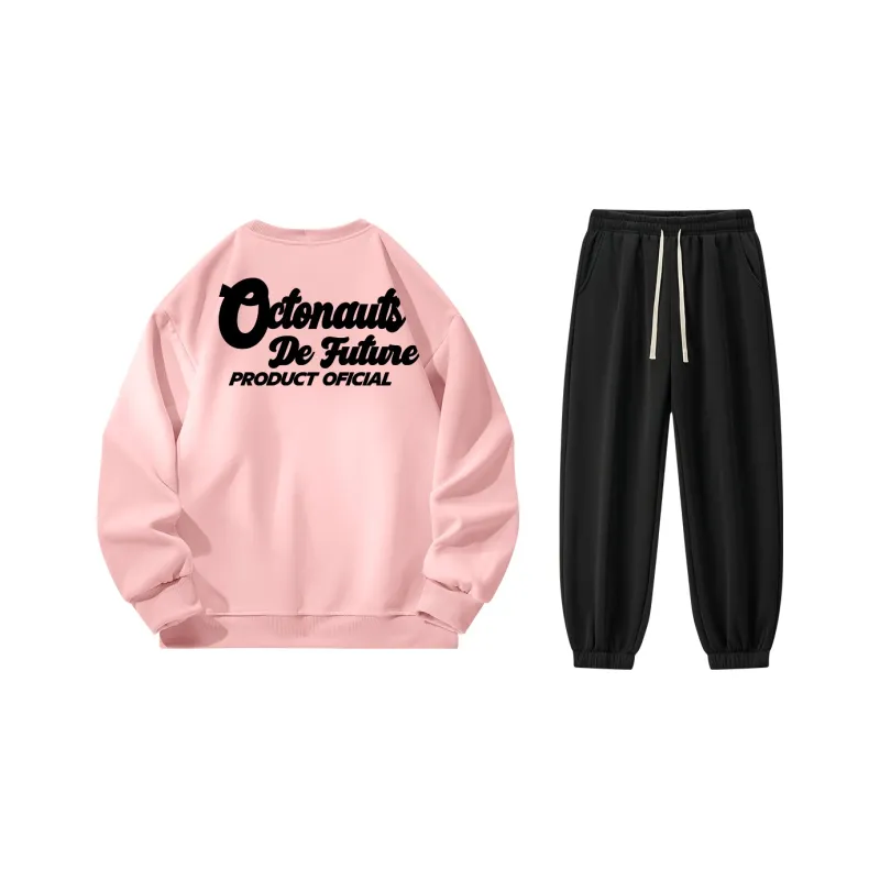Small Columns Under The Sea Sweatshirt Set Unisex-4