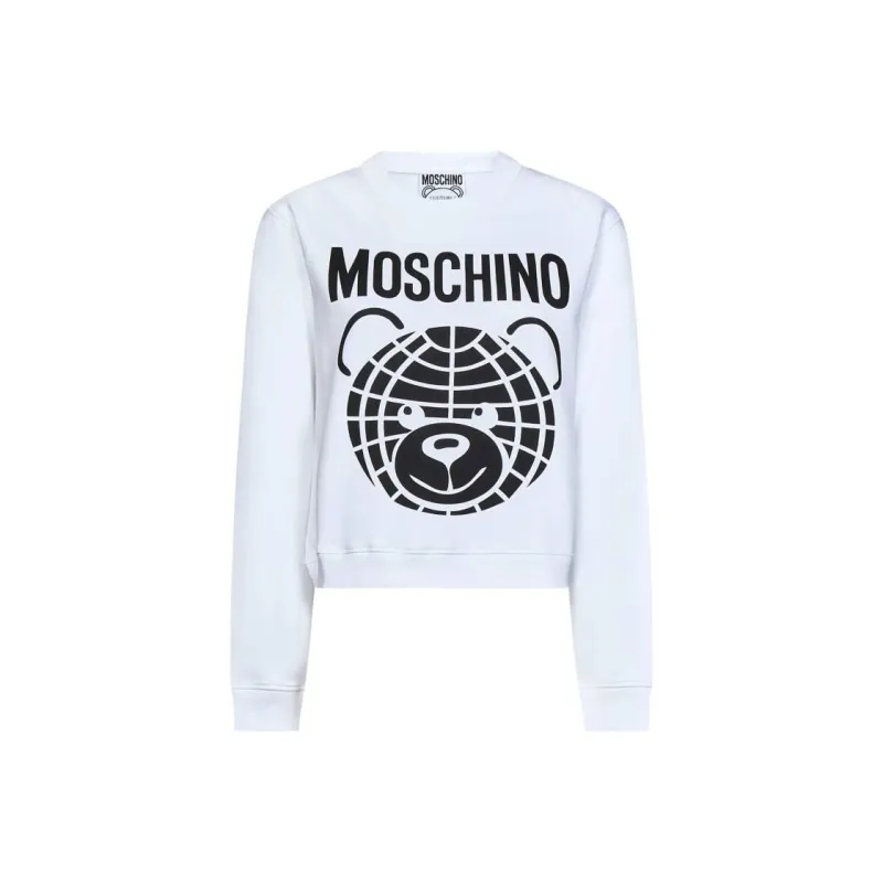 MOSCHINO Teddy Bear print Organic Cotton Sweatshirt-0
