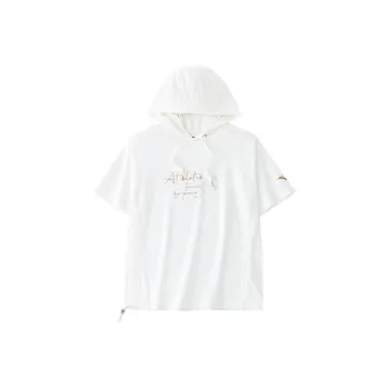 Anta Variety Training Collection Drop Shoulder Sleeve T Shirt Women's Papyrus White