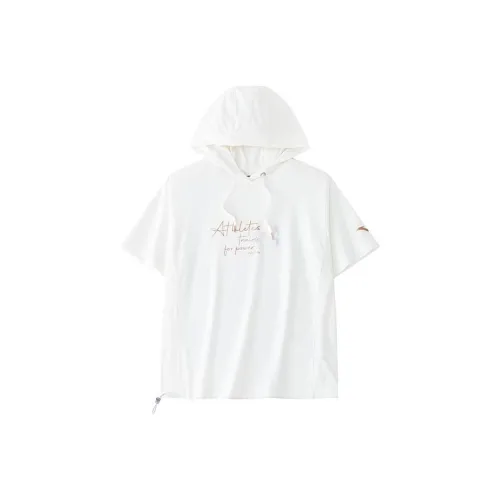 Anta Variety Training Collection Drop Shoulder Sleeve T Shirt Women's Papyrus White