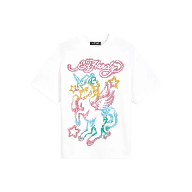 Ed Hardy T Shirts Women's White-0