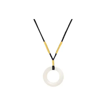 Blooming Petals White Jade Bodhi Necklaces Unisex
