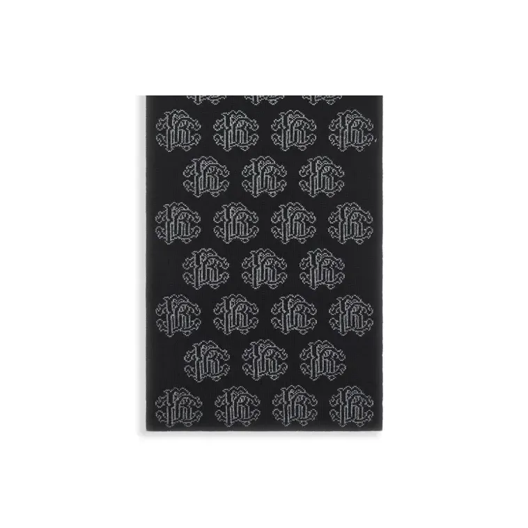 Roberto Cavalli Wool Knit Scarves Men's Black-2