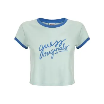 GUESS T-Shirts Women's Light Green