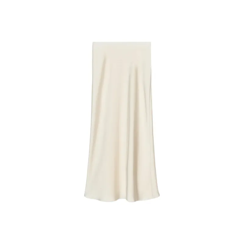 ZARA Casual Long Skirt Women's Raw White-1
