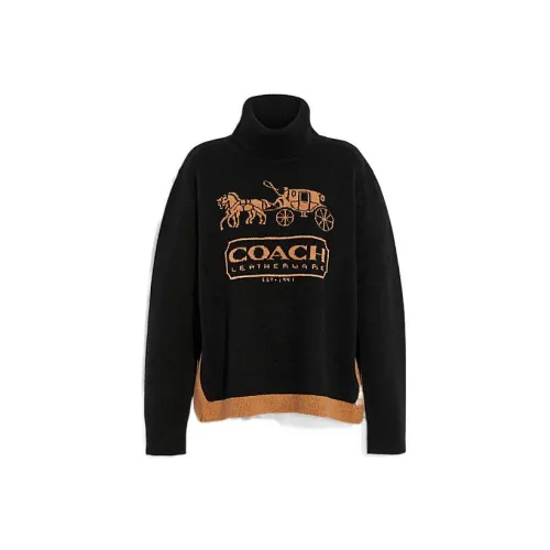 COACH SS22 Cashmere Sweater Women's Black