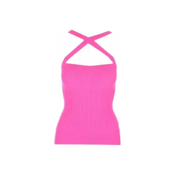 Patou Cross-Strap Cable Knitted Top