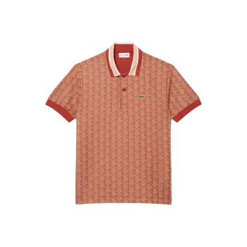 LACOSTE Monogram jacquard Polo Shirt