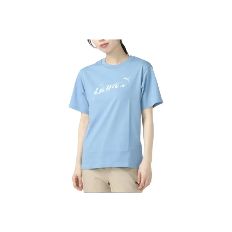 PUMA T Shirt Women's Saxophone Blue-0
