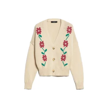 WEEKEND MaxMara Floral Patterned V-Neck Cardigan