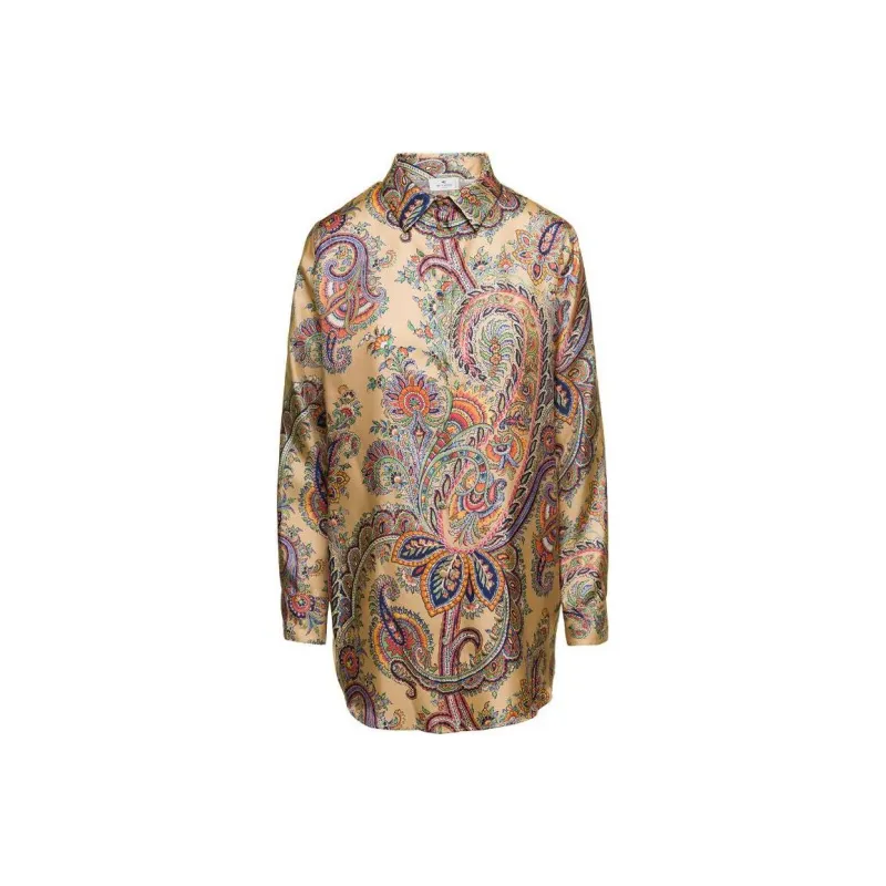 ETRO Paisley Print Collared Button-Up Shirt-0