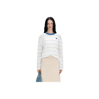 Self Who Knitwear Women's Blue White Multicolor Stripes