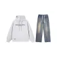 Set (Heather Gray Sweatshirt+Nostalgic Blue Jeans)