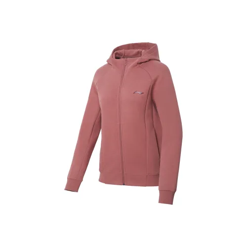 LiNing Fitness Series Sweatshirt Women's Dried Rose Red