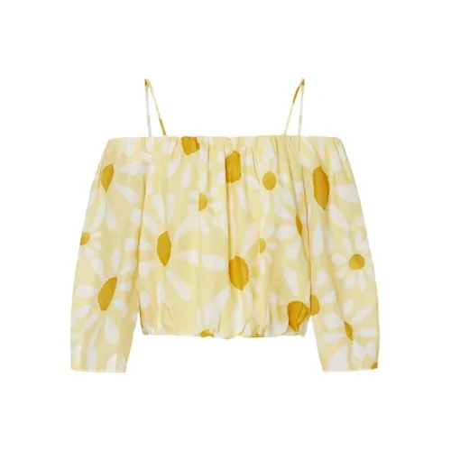 MOCO T Shirt Women's Yellow Base With Mixed Print