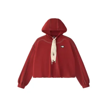 FILA FUSION Sweatshirt Women's Wine Milk Red