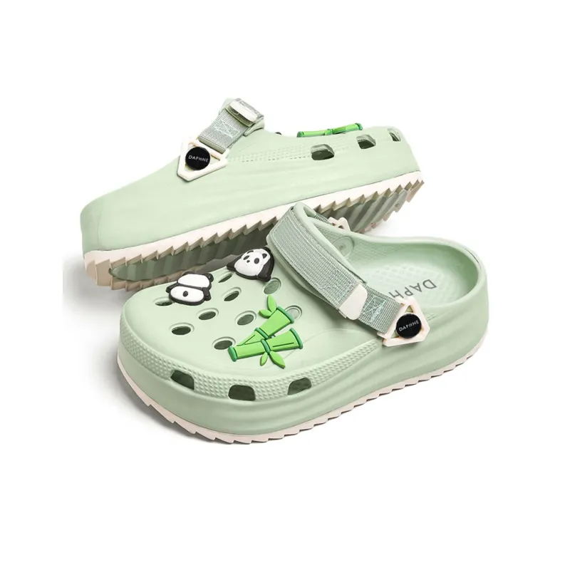 DAPHNE Clogs Women's Green Beige-3