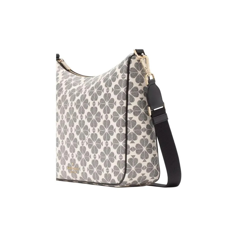 Kate Spade Flower PVC Shoulder Bag Large Size Women's Black & Multicolor-4