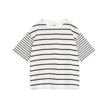 ARKET T-Shirt Women's Navy Blue/White