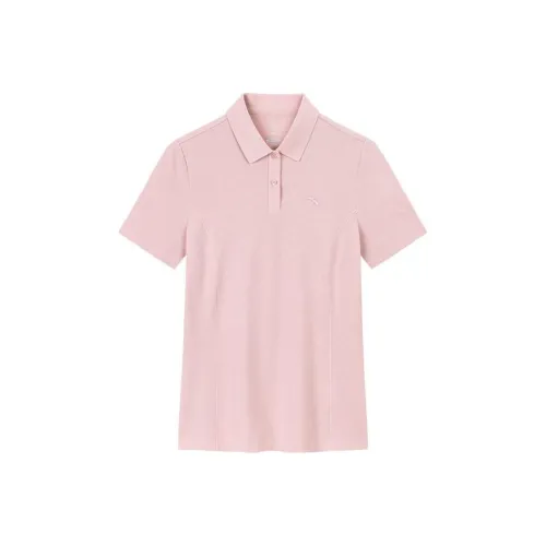 Anta Variety Training Collection Polo Shirt Women's Soft And Tender Pink
