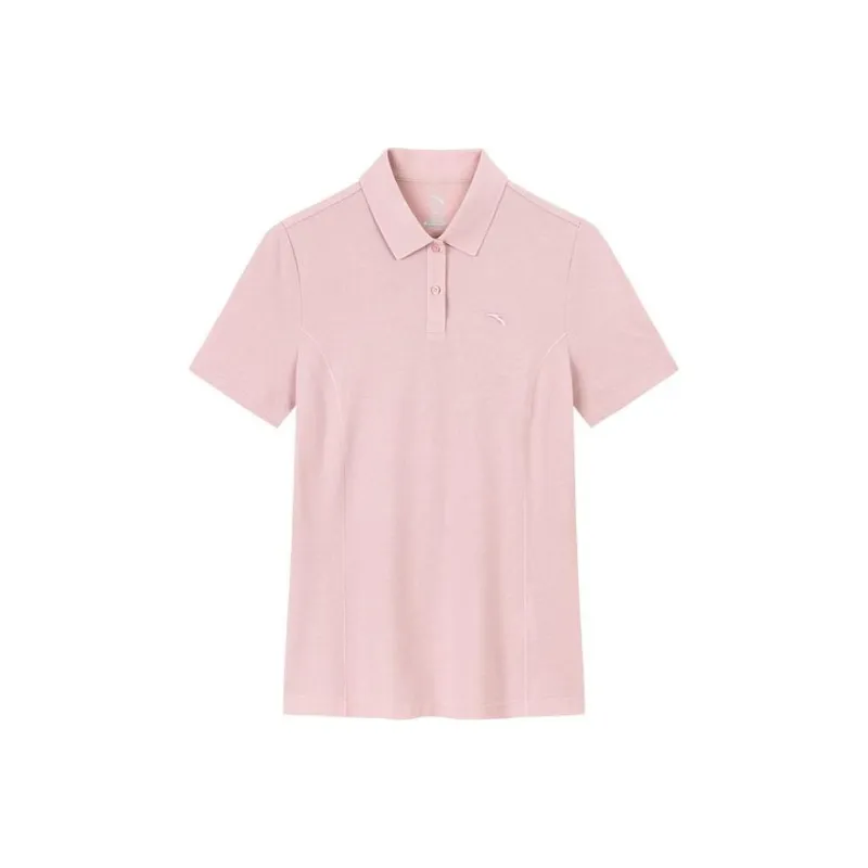 Anta Variety Training Collection Polo Shirt Women's Soft And Tender Pink-0