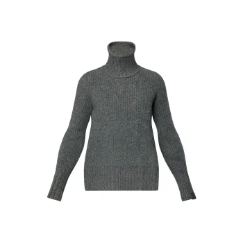 LOUIS VUITTON Pleat Waist Turtleneck Pullover