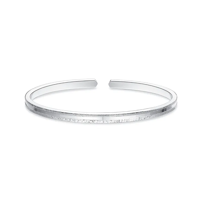 7℃ 999 Fine Silver Bangles Unisex-0