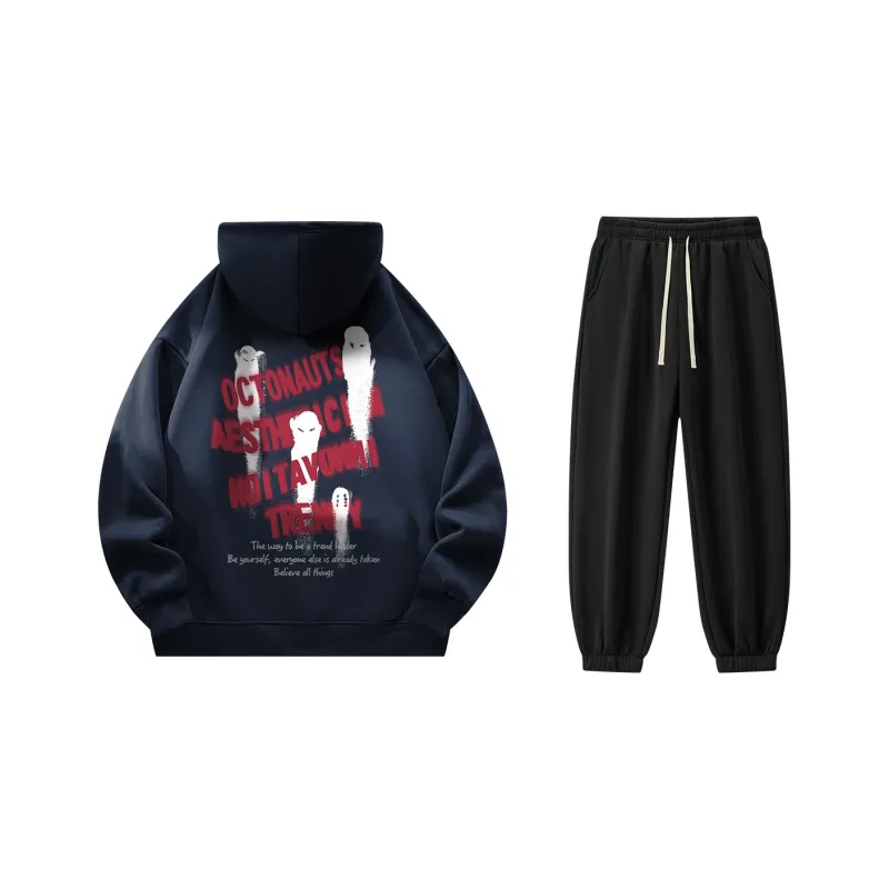 Small Columns Under The Sea Sweatshirt Set Unisex-2