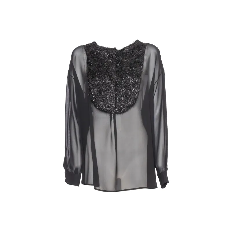 Fabiana Filippi Sheer Sleeved Panelled Blouse-0