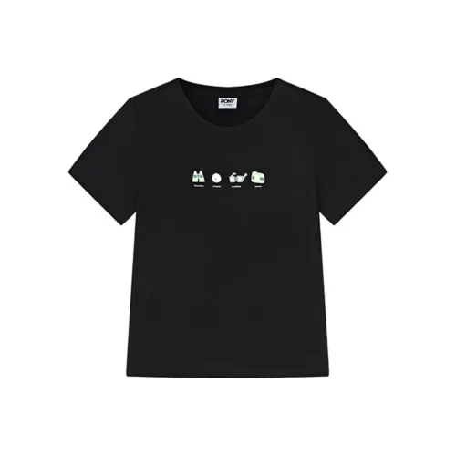 Pony T-Shirts Women's Black